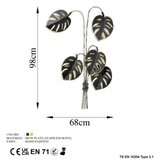 WALLXPERT dekorativni metalni zidni pribor monstera gold | ePonuda.com