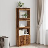 vidaXL Visoka komoda boja staro drvo 63x33x180 cm konstruirano drvo Cijene
