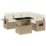 Maison Chic Seti vrtnega pohištva - Vrtna garnitura - Vrtni pohištvo set 6-delna z blazinami bež poli ratan, (21813213) | Shoptok.si