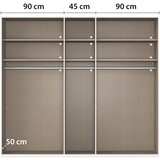 Rauch Möbel OMARA S KLASIČNIMI VRATI, srebrne barve, temno siva, hrast artisan | Shoptok.si