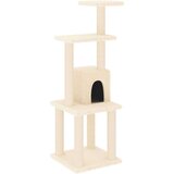 vidaXL penjalica za mačke sa stupovima za grebanje krem 105 cm | shoptok.hr