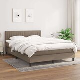  Krevet s oprugama i madracem smeđesivi 140x200 cm tkanina | shoptok.hr