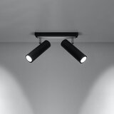 Nice Lamps Crna stropna svjetiljka 6x30 cm Mira – Cijene