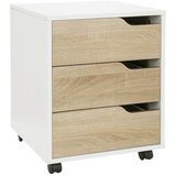 MID.YOU Predalnik Na Kolescih Organiser, Bela, Barva Hrasta | Shoptok.si
