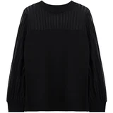 Trendyol Curve Black High Collar Lace Knitted Plus Size Blouse