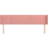 Vzglavje z ušesi roza 183x16x78/88 cm žamet, (20952635) | Shoptok.si