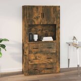  Zidni ormarić dimljenog hrasta 80x33x80 cm konstruirano drvo | shoptok.hr