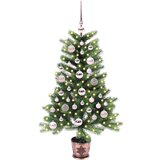 vidaXL Božično drevo med 150 LED z stojalom Zelena 90 cm PE | Shoptok.si