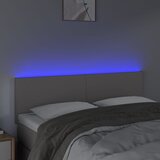  LED uzglavlje sivo 144 x 5 x 78/88 cm od umjetne kože | shoptok.hr