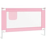 vidaXL sigurnosna ograda za dječji krevet ružičasta 120x25 cm tkanina | shoptok.hr
