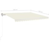  Automatska tenda sa senzorom za vjetar LED 450 x 350 cm krem | shoptok.hr