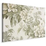  Slika - Retro Vintage Flowers in Delicate Cream and Green Colors 120x80 Standard | shoptok.hr