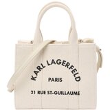 Karl Lagerfeld Nakupovalna torba kremna / črna Cene