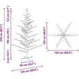 vidaXL Leseno božično drevo z stojalom Naravna 210 cm Trdna borovina | Shoptok.si