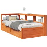  Krevet s regalom za knjige bez madraca 75 x 190 cm od borovine | shoptok.hr