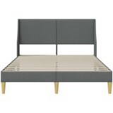  Krevetna konstrukcija Tamnosiva 153 x 203 cm Tkanina | shoptok.hr