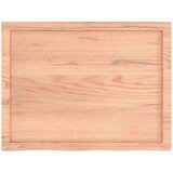 Stolna ploča svjetlosmeđa 80 x 60 x 6 cm tretirana hrastovina | shoptok.hr