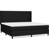  S oprugama i madracem crni 200x200 cm od tkanine | shoptok.hr