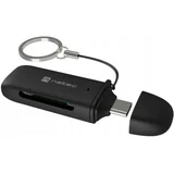 SCARAB C čitalnik kartic, konektor USB Type-C, max 2TB, 5 GB/s, branje kartic microSD / SDHC / T-Flash, Plug&Play, črn
