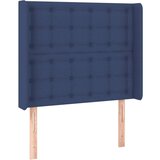  Box spring s madracem LED plavi 90x200 cm od tkanine | shoptok.hr