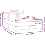  Box spring postelja z vzmetnico roza 140x220 cm žamet, (22011292) | Shoptok.si