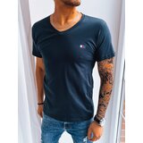 DStreet Men's T-shirt with dark blue print Cene