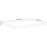 Stolna ploča 80x60x2,5 cm pravokutna bagremovo drvo živi rub | shoptok.hr