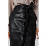 Marisse Faux Leather Pencil Skirt Z-Sc-3616 Black | ePonuda.com
