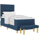  Krevet s opruga kutije s uzglavljem Plava 190 x 90 cm tkanina | shoptok.hr