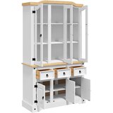  Visoka komoda Corona bijela 112x43x196cm borovina meksički stil | shoptok.hr