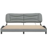  Okvir kreveta s LED svjetlima svjetlosivi 200x200 cm od tkanine | shoptok.hr