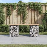 vidaXL Vrtna klop gabion 103x31x42 cm trdna borovina Cene