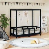  Za dječji krevet crni 70 x 140 cm od masivne borovine | shoptok.hr