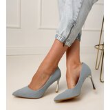 D/CEO Classic denim pumps on a golden stiletto Klaris | shoptok.hr