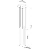  Sollux SL.1176 - Luster na lanku PASTELO 5xG9/8W/230V crna | Eponuda.com