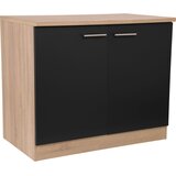 RESPEKTA Spodnja Omarica Za Korito Merle, Barva Hrasta, Črna | Shoptok.si