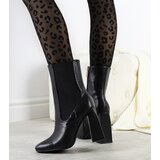Gemre Viridia black ankle boots with a stable block heel | Shoptok.si
