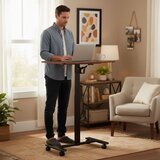 ModernHome mobilni podesivi stol za laptop 70 × 48 cm – podešavanje visine 71,5–112 cm, smeđi | shoptok.hr