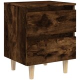  Noćni ormarići s nogama 2 kom boja dimljenog hrasta 40x35x50 cm | Eponuda.com