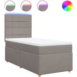  Krevet s oprugama i madracem smeđesivi 90x200 cm od tkanine | shoptok.hr