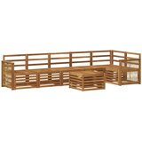 vidaXL Kotna sedežna garnitura 6 pcs Naravna Masiven les akacije, (5000283706) | Shoptok.si