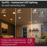 PAULMANN 93102 - LED/16W IP44 prigušiva ugradno stropno svetlo AREO 230V prečnik 23 cm crna | Eponuda.com