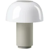 Siva aluminijasta LED zatemnitvena namizna svetilka (višina 22 cm) Harvest –