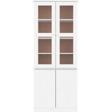 Staklena vitrina ALTA bijela 77x35x186,5 cm od masivne borovine | Eponuda.com