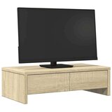  Stalak za monitor s ladicama boja hrasta 50 x 27 x 15 cm drveni | shoptok.hr