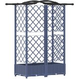  Povišeni krevet s mrežom i krovom Sivi 124 x 40 x 126 cm PP | shoptok.hr