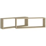  Kockaste zidne police 2 kom boja hrasta 80x15x26 5 cm iverica | shoptok.hr