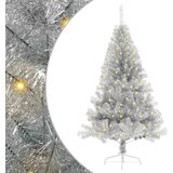  Umjetna preddekorirana božićna jelka srebrna 120 cm PET | Shoptok.si