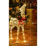 Veseli december Božična dekoracija v obliki severnih jelenov s 50 LED lučkami, osvetljena jelena | Shoptok.si