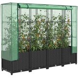  Povišena gredica s pokrovom za staklenik izgled ratana 160x40x138 cm Cijene